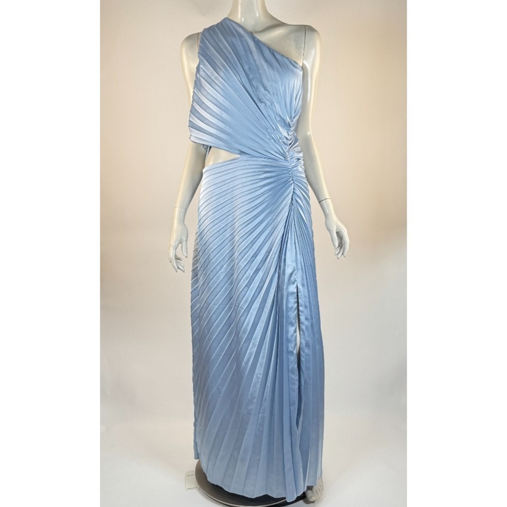 Abercrombie Fitch Giselle Pleated OneShoulder Cutout Maxi Dress Women XXLP NWT - Picture 2 of 13